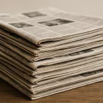Stack of newspapers